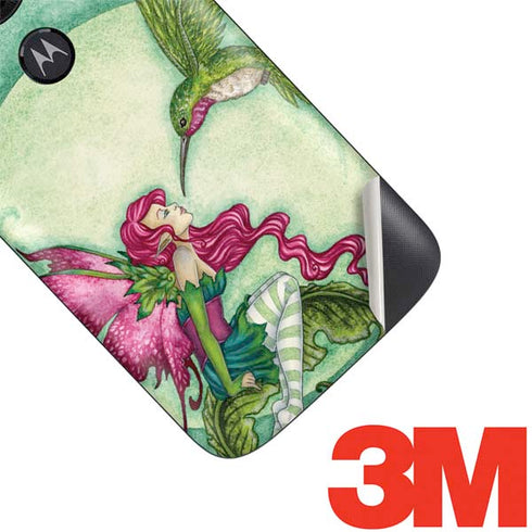 Amy Brown Flirting Fairy and Hummingbird Moto E5 Play Skin